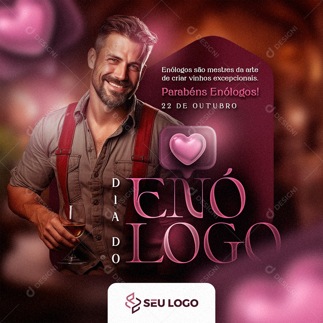 Social Media Dia Do Enólogo 22 de Outubro PSD Editável