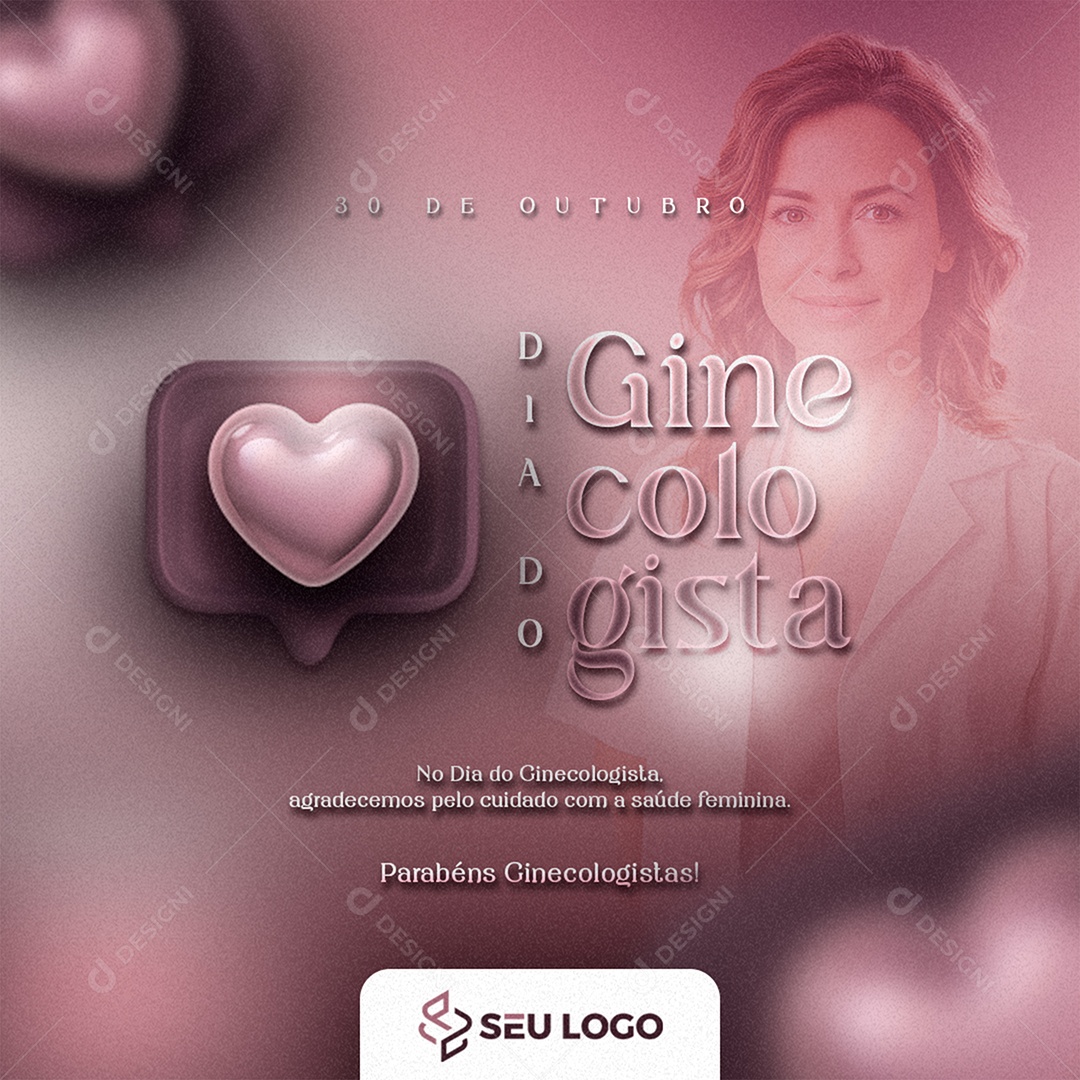 Social Media Dia Do Ginecologista 30 de Outubro PSD Editável