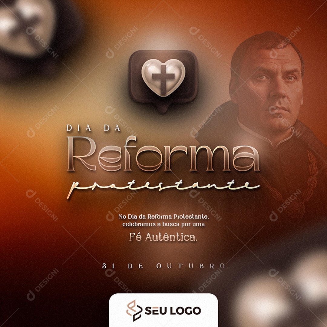 Social Media Dia Da Reforma Protestante 31 de Outubro PSD Editável