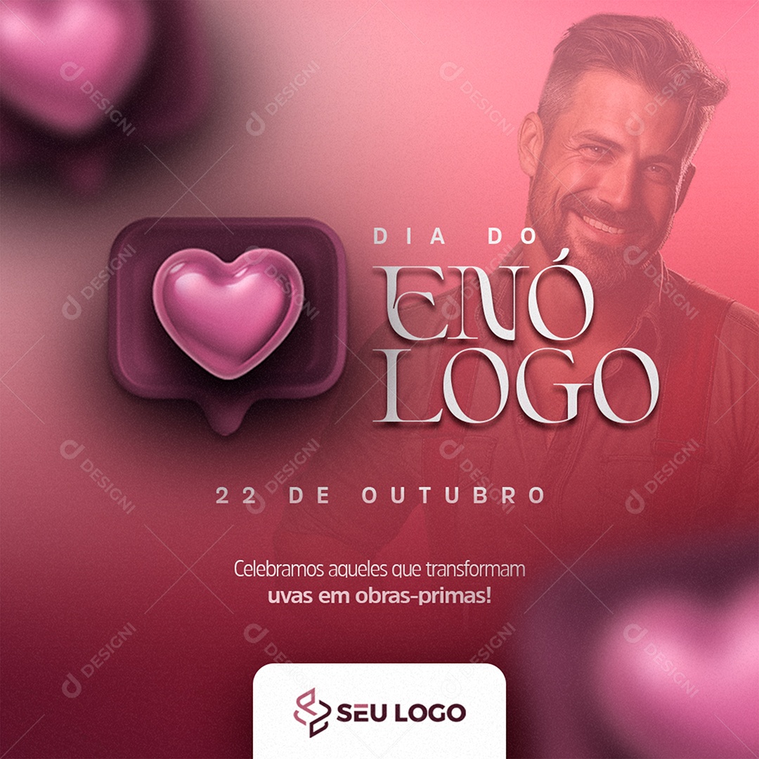 Dia do Enólogo 22 De Outubro Social Media PSD Editável