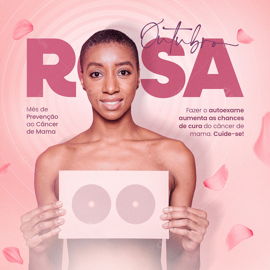 Social Media Fazer o Autoexame Outubro Rosa PSD Editável