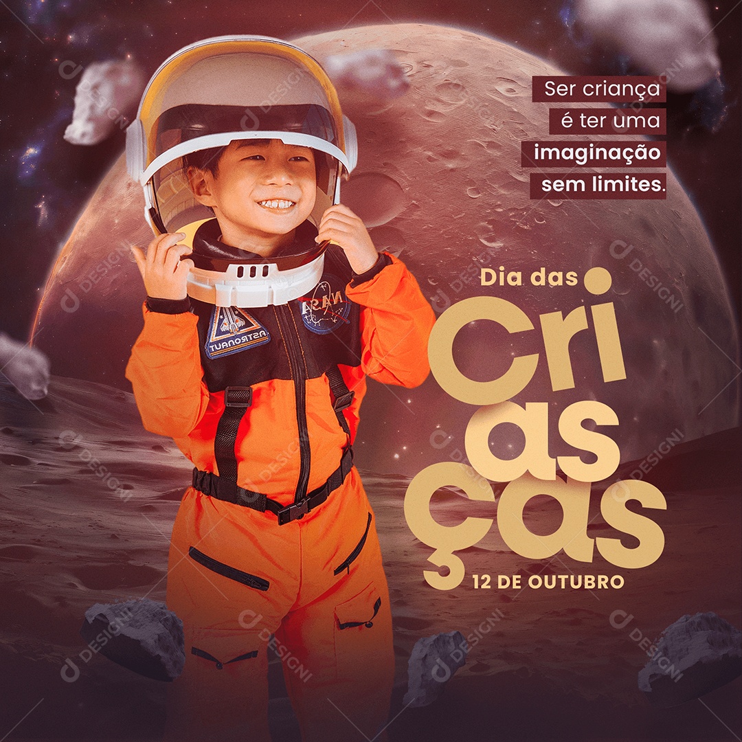 Social Media Dia Das Crianças 12 De Outubro PSD Editável