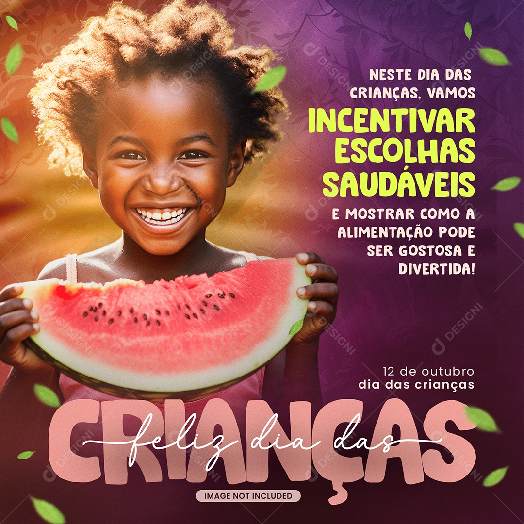 Feliz Dia Das Crianças Gostosa e Divertida Social Media PSD Editável