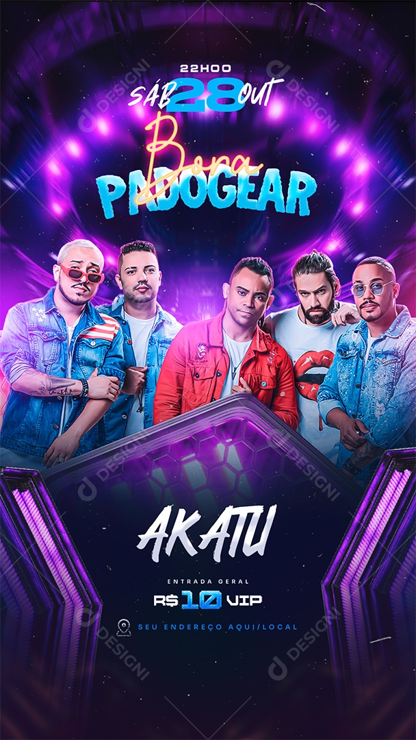 Story Flyer Bora Padogear Akatu Social Media PSD Editável