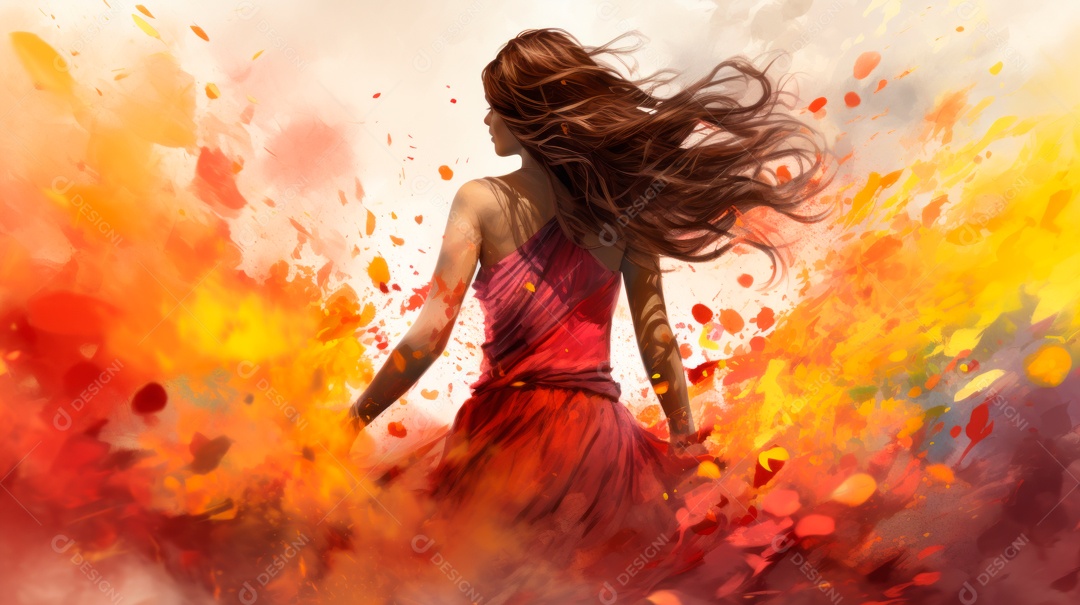 Festival Holi 25 de março IA generativa.