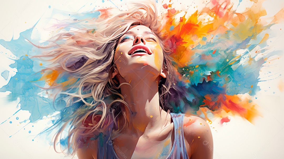 Festival Holi 25 de março IA generativa.