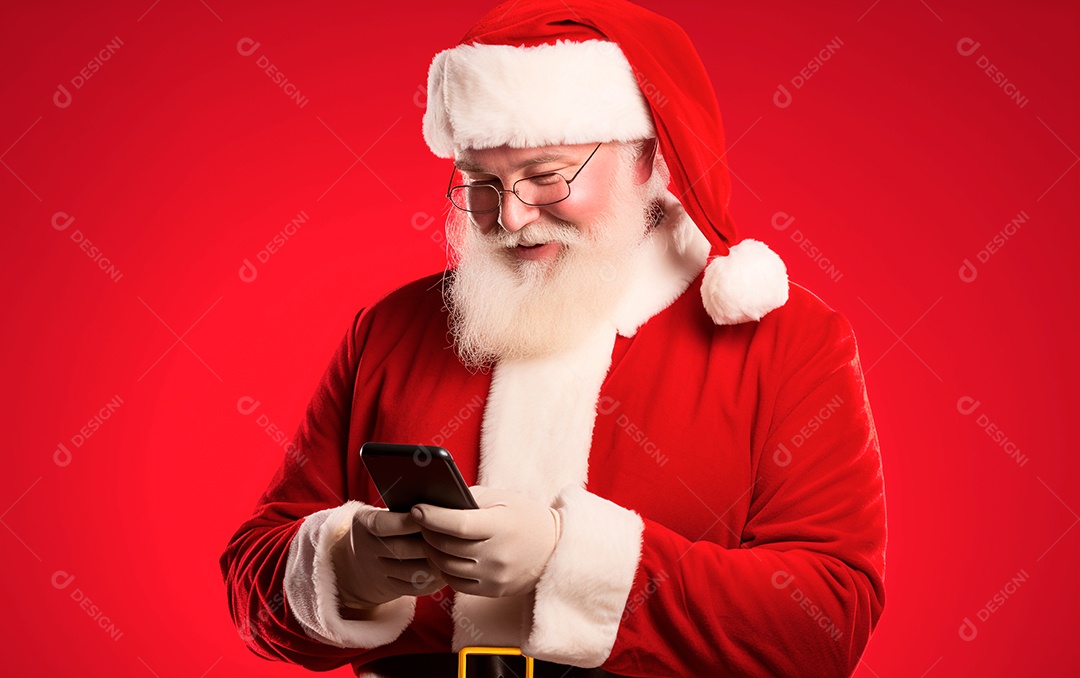 Papai Noel sobre fundo isolado