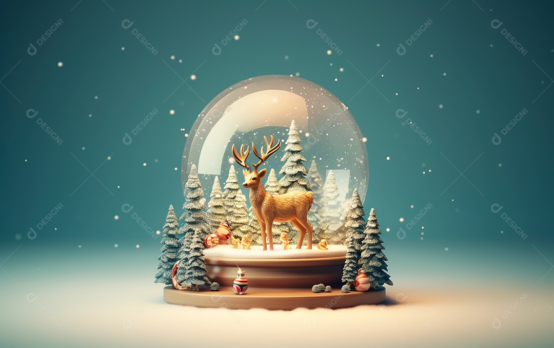 Globo de neve sobre fundo isolado