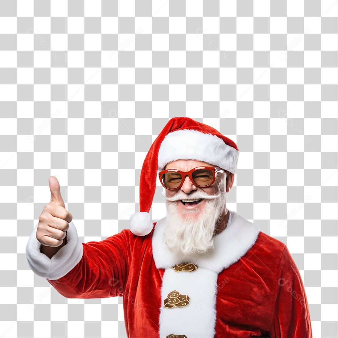 Homem Vestido de Papai Noel Para Comemoração de Natal PNG Transparente