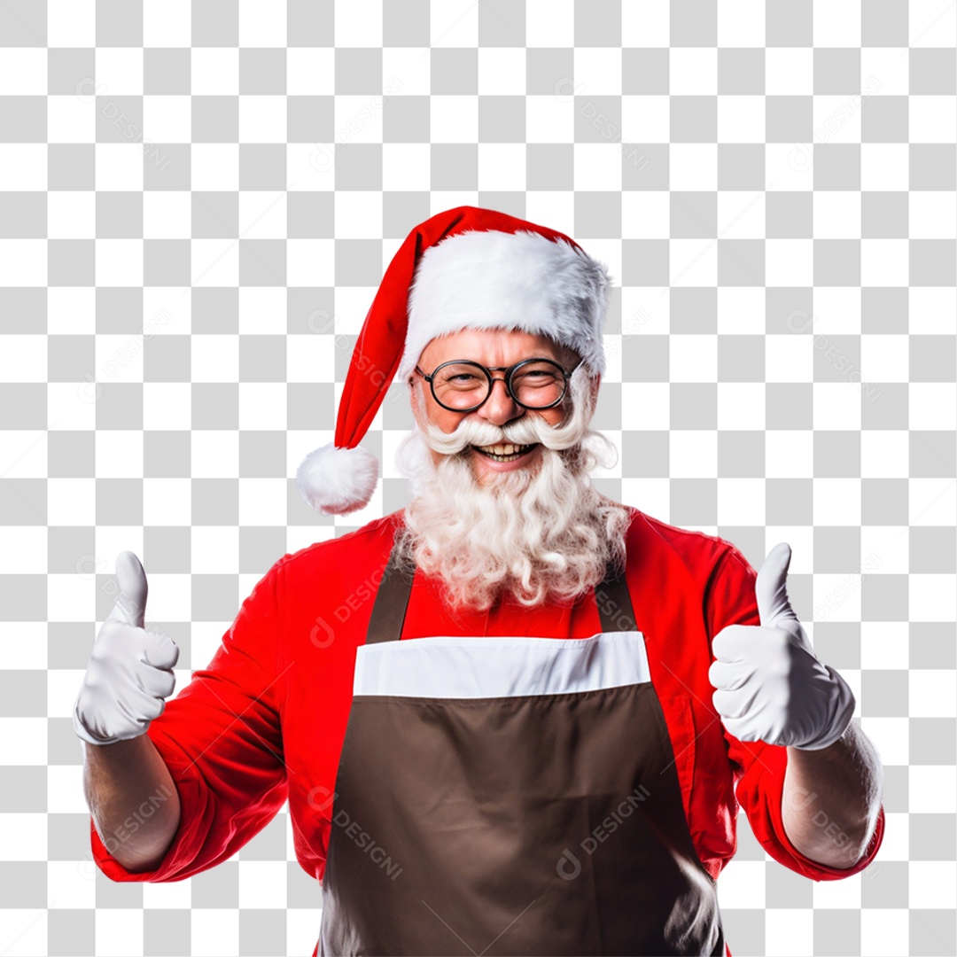 Homem Vestido de Papai Noel Para Comemoração de Natal PNG Transparente