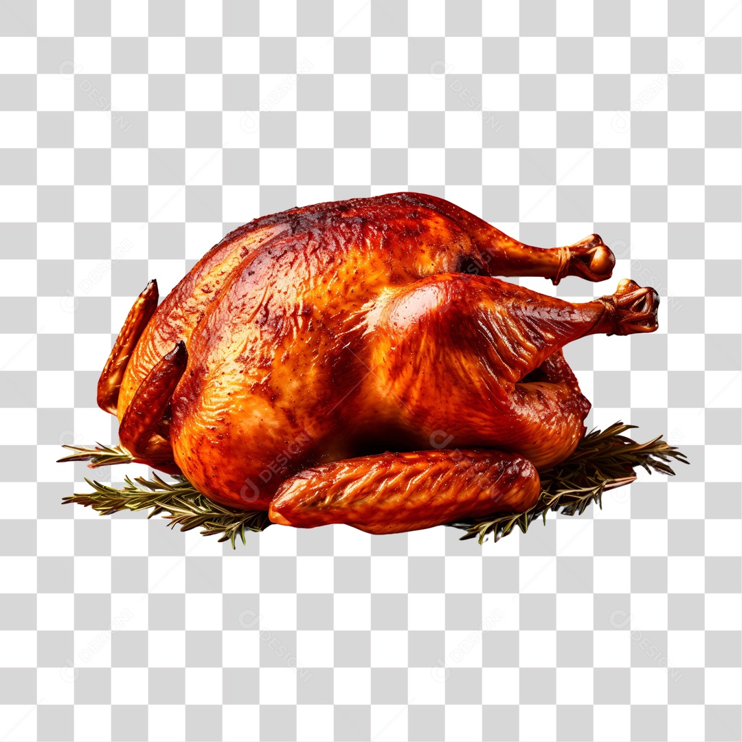 Frango Assado Para Comemoração de Natal PNG Transparente