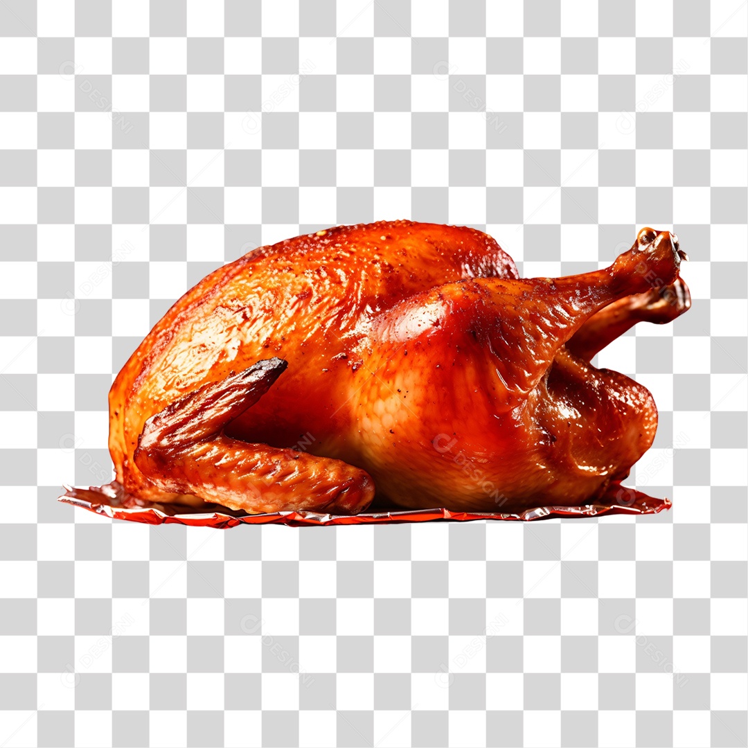 Frango Assado Para Comemoração de Natal PNG Transparente