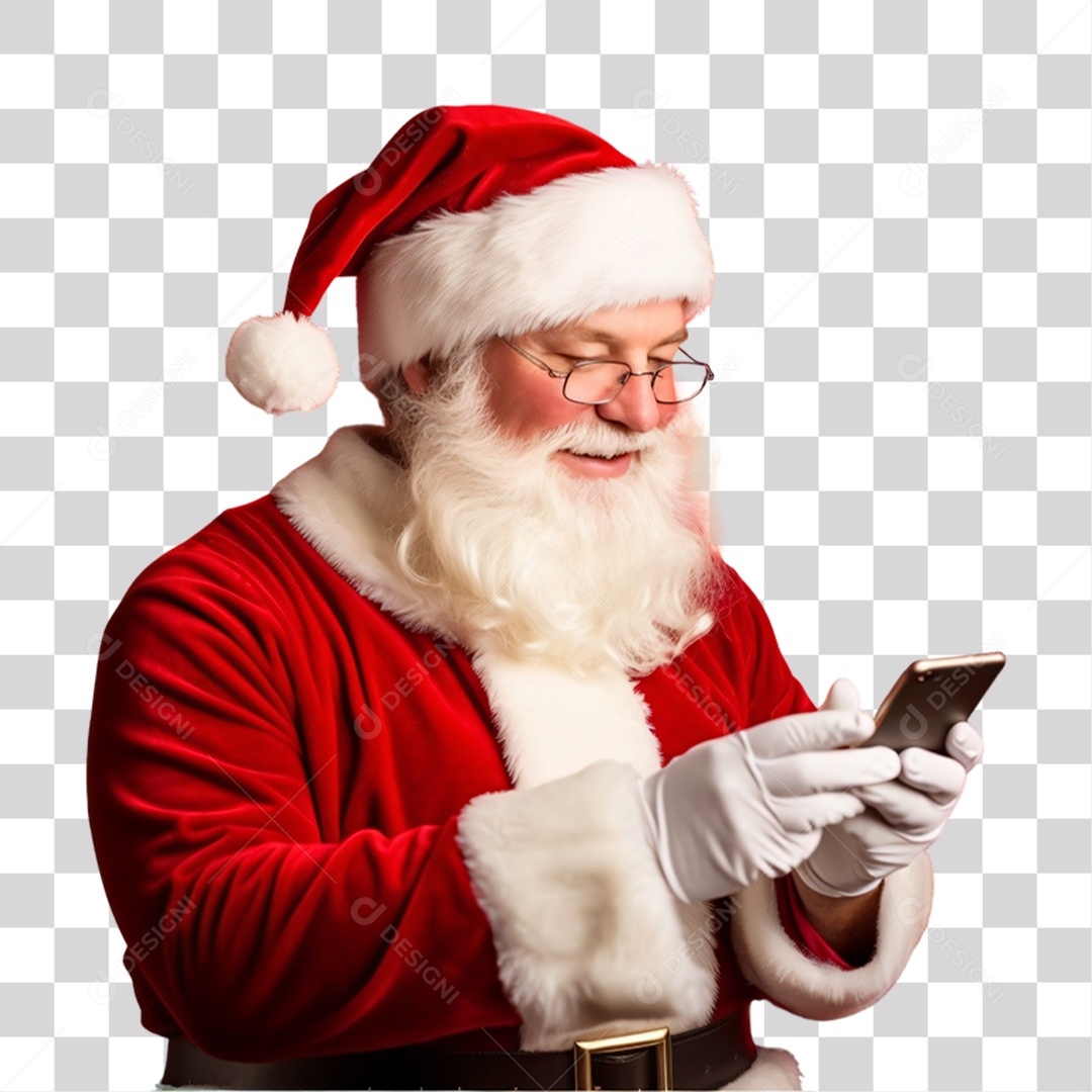 Homem Fantasiado de Papai Noel Para Comemoração de Natal PNG Transparente