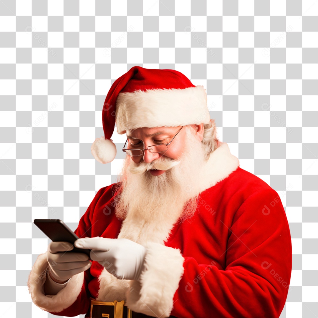 Homem Fantasiado de Papai Noel Para Comemoração de Natal PNG Transparente