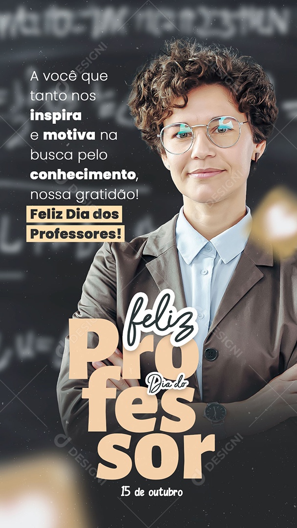 Social Media Story Feliz Dia Do Professor 15 De Outubro PSD Editável
