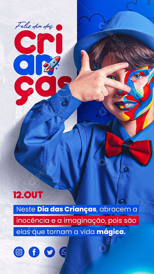 Story Feliz Dia Das Crianças 12 De Outubro Vida Mágica Social Media PSD Editável