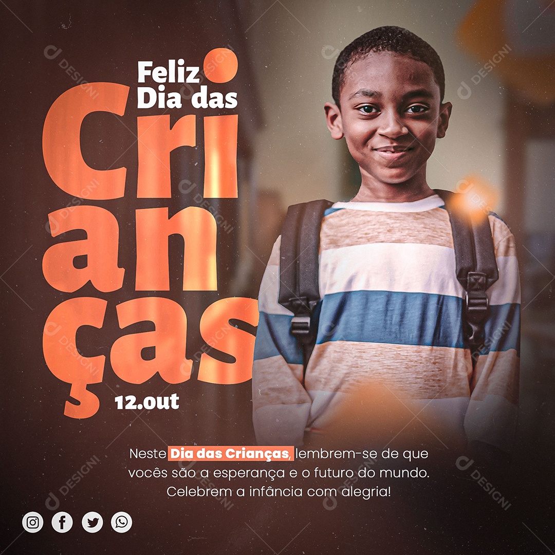 Social Media Feed Happy Children's Day Celebrate Childhood Editable PSD