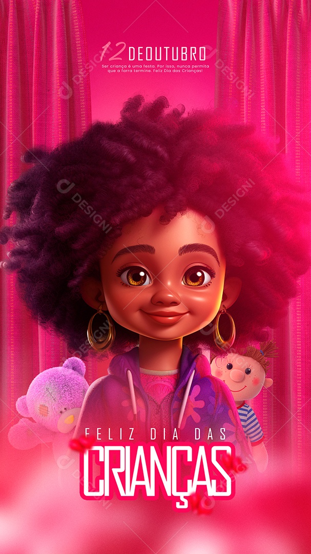 Story Feliz Dia das Crianças 12 de Outubro Social Media PSD Editável