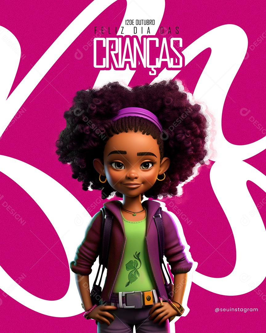 Social Media Feliz Dia Das Crianças 12 de Outubro PSD Editável