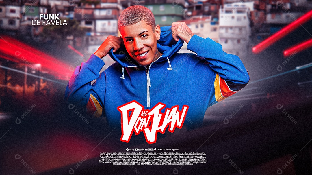 Banner Flyer Funk De Favela Mc Don Juan Social Media PSD Editável
