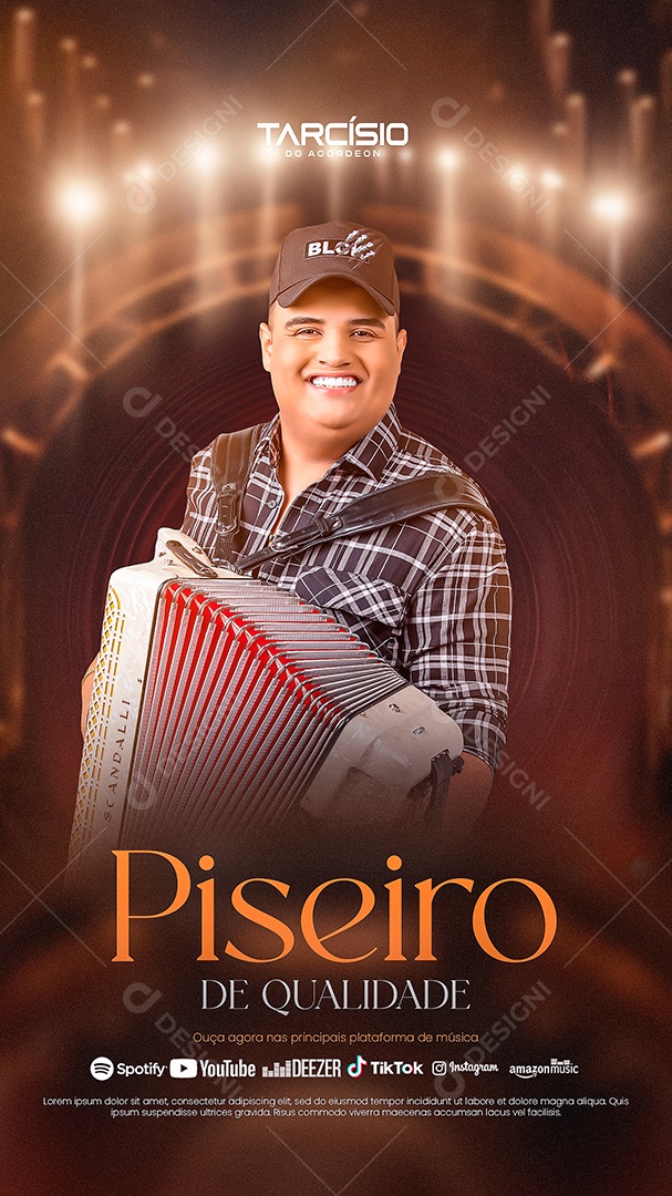 Story Flyer Tarcísio Do Acordeon Piseiro De Qualidade Social Media PSD Editável