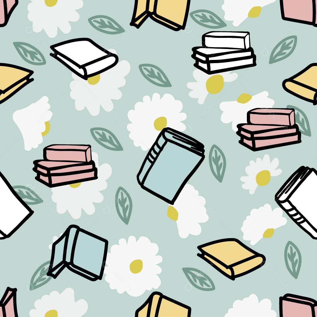 Background Abstrato com Livros Ilustração Vetor EPS