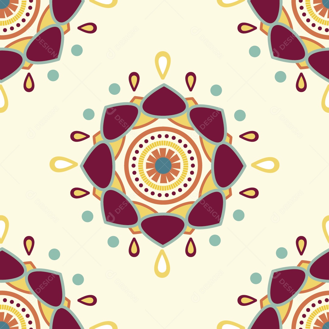 Background Abstrato Mandala Ilustração Vetor EPS