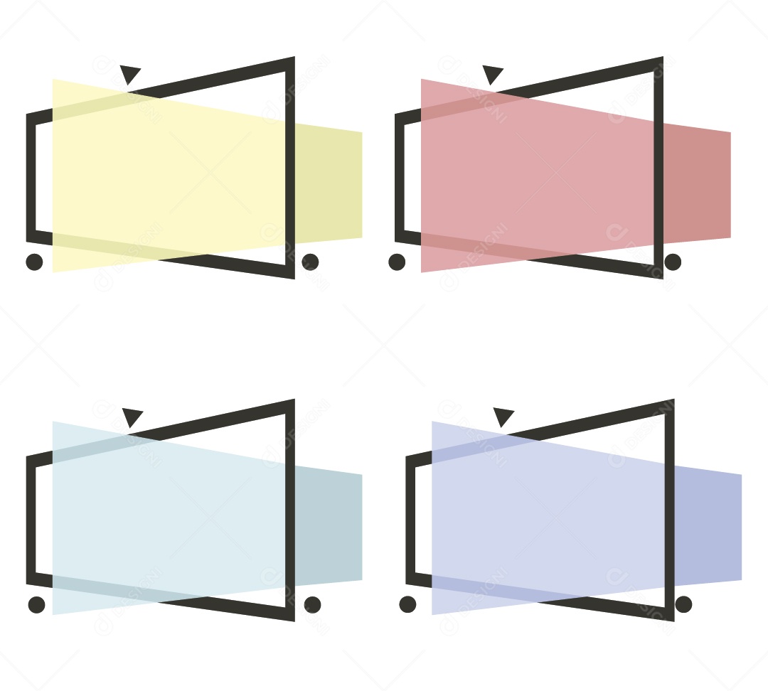 Conjunto de Faixas Ilustração Vetor EPS