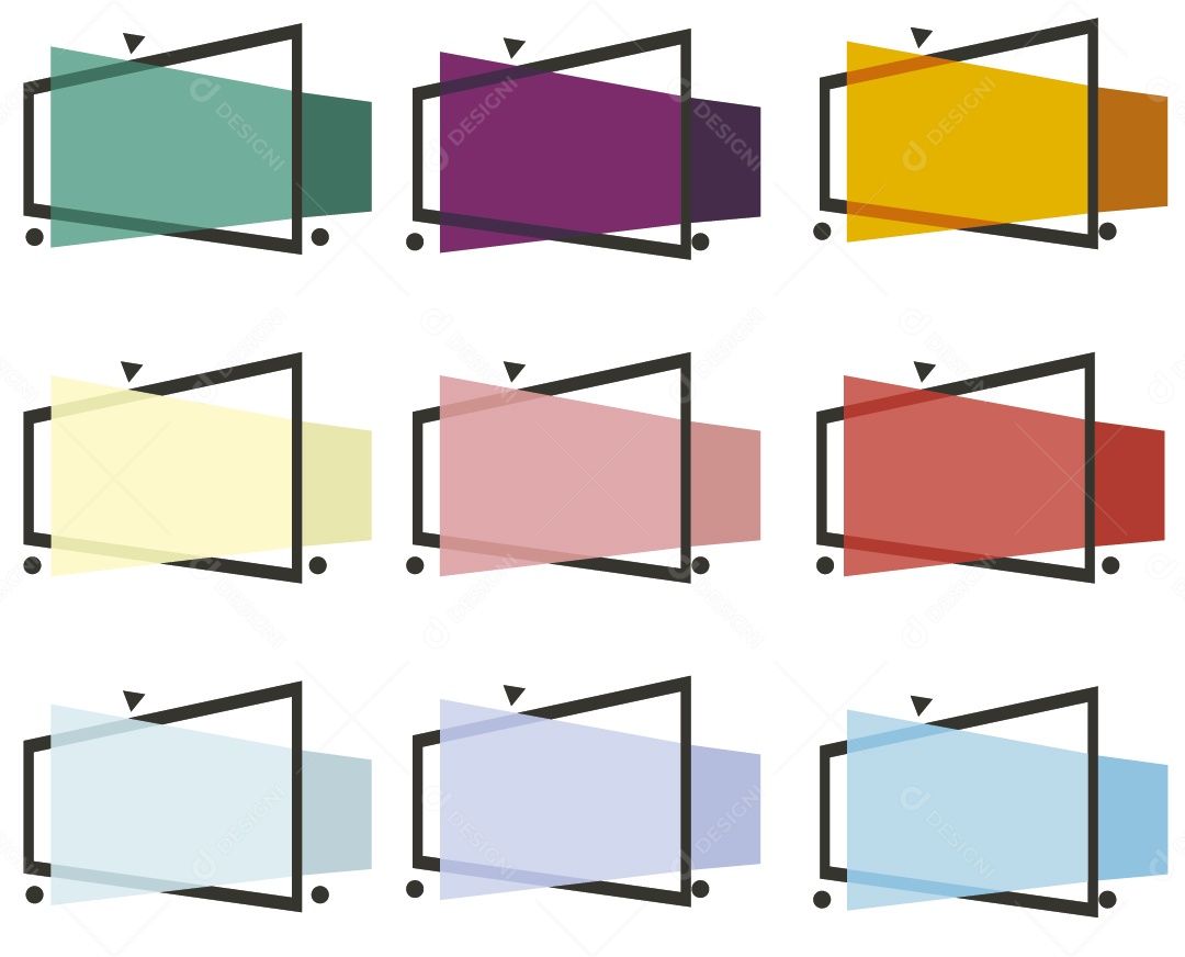 Conjunto de Faixas Ilustração Vetor EPS