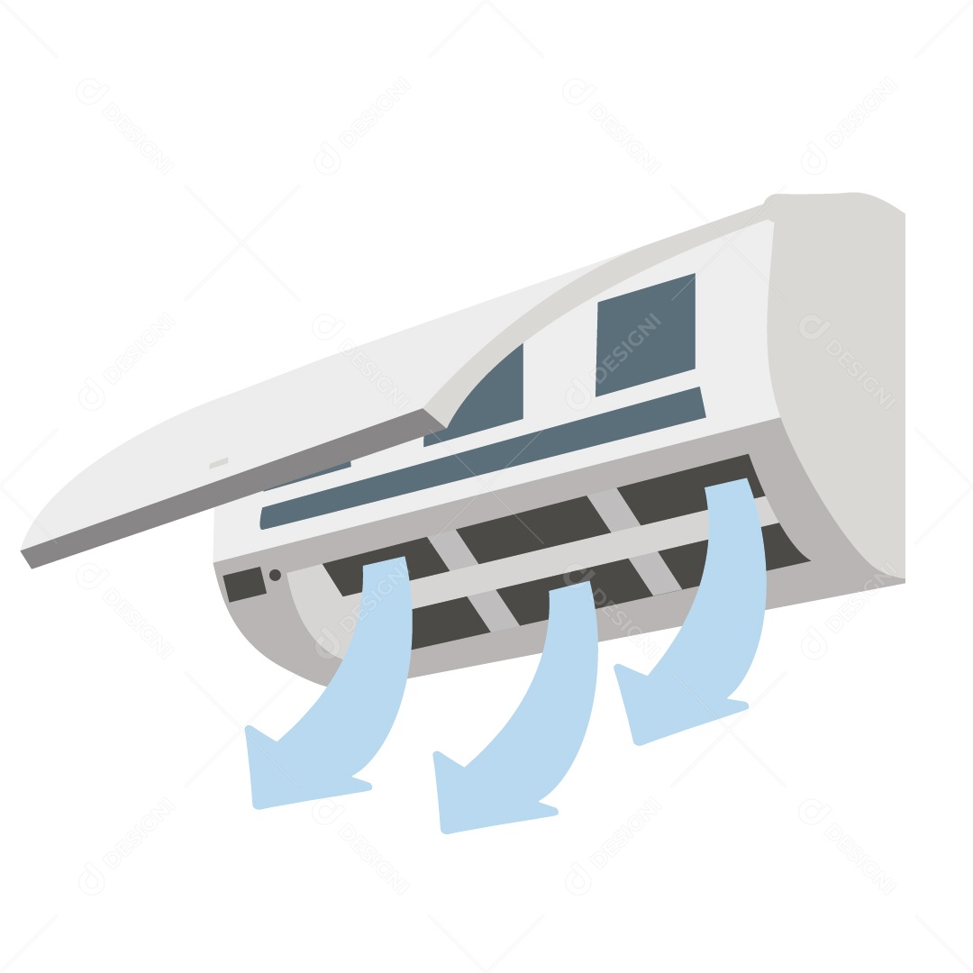 Ar Condicionado Ilustração Vetor EPS