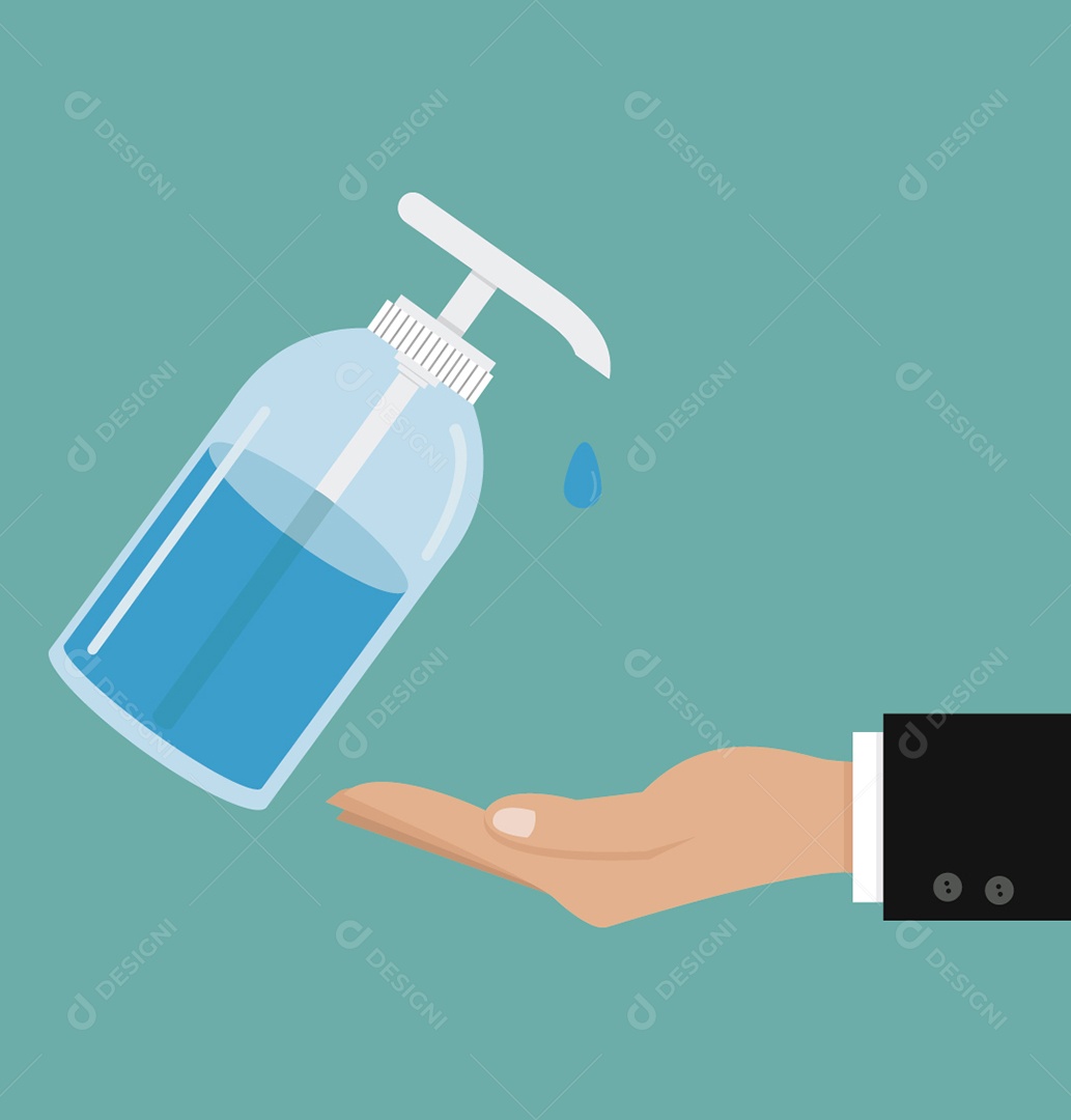 Álcool em Gel Ilustração Vetor EPS