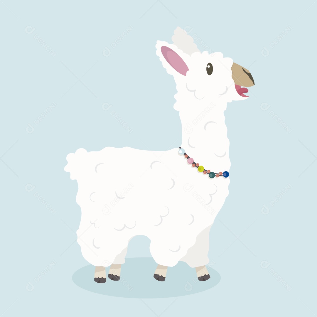 Lhama Ilustração Vetor EPS