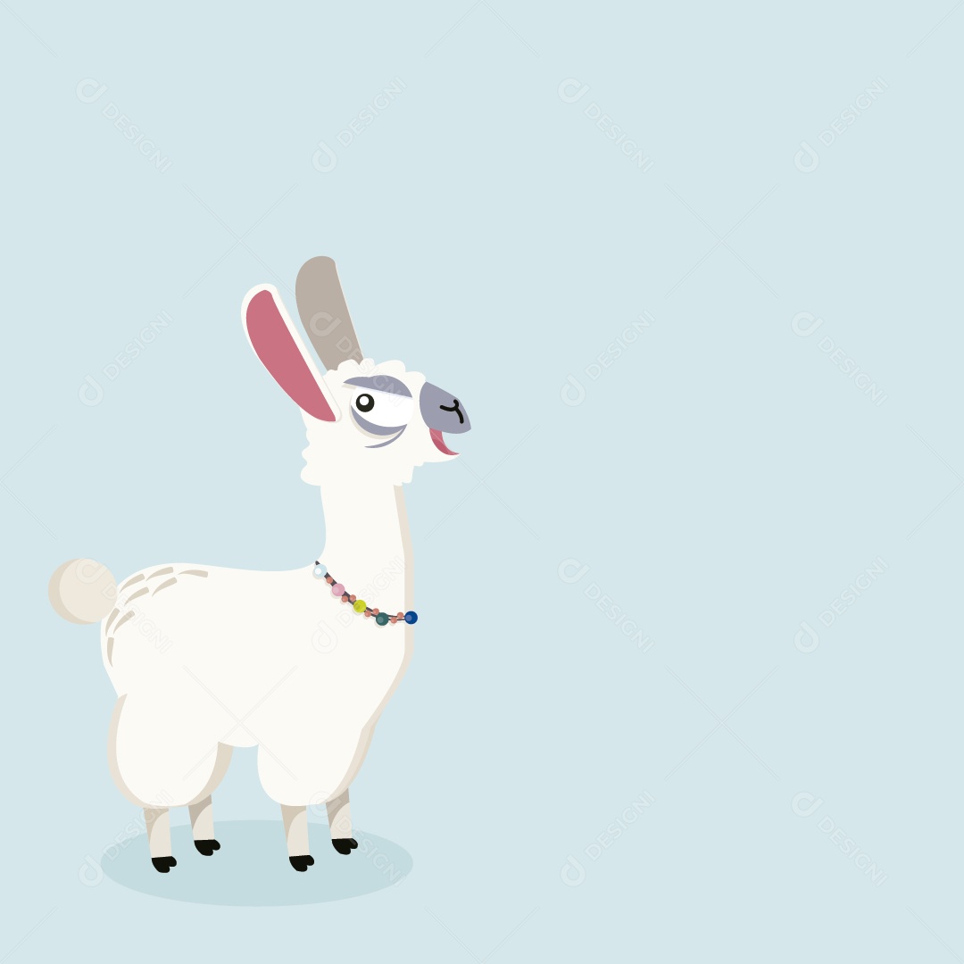 Alpaca Ilustração Vetor EPS