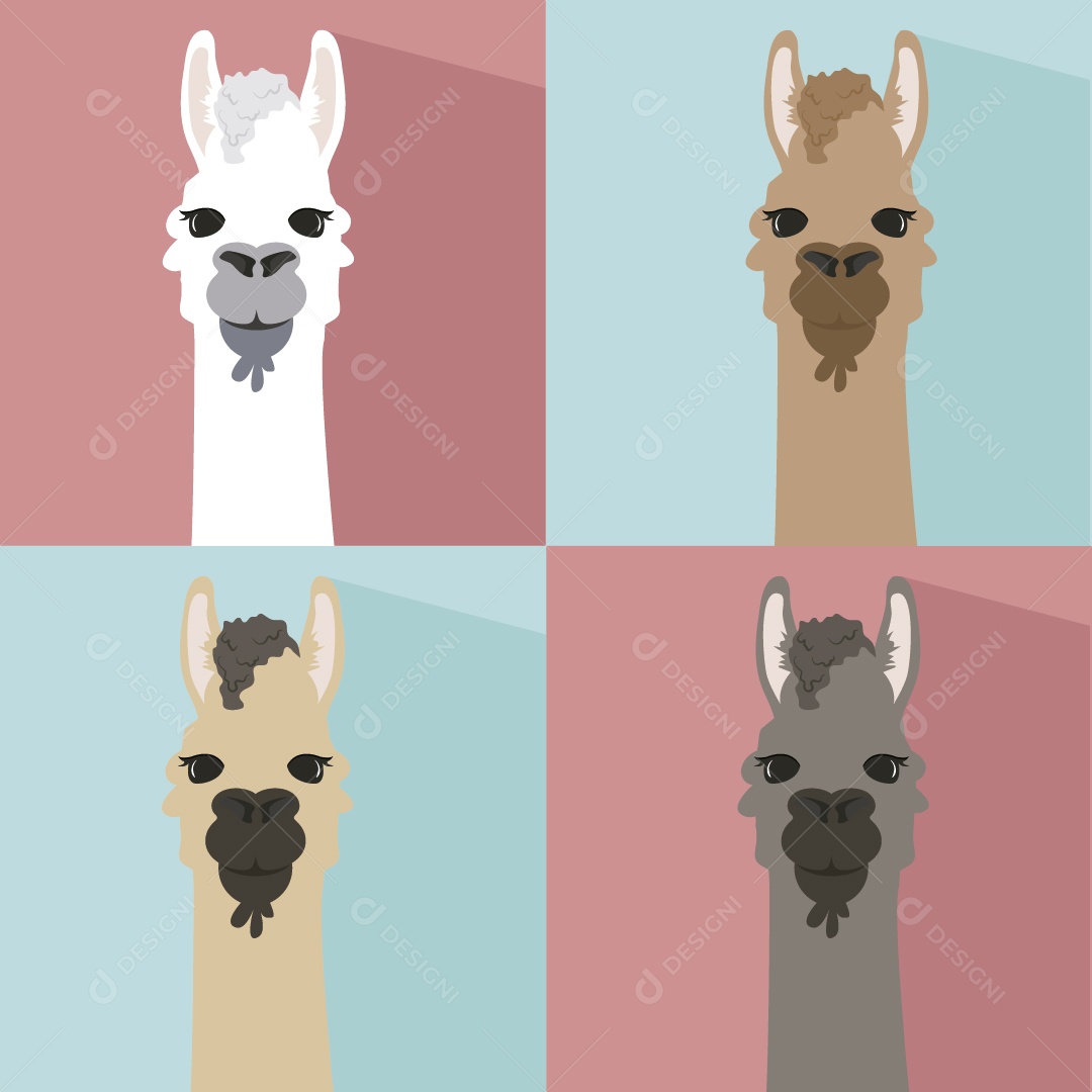 Lhama Ilustração Vetor EPS