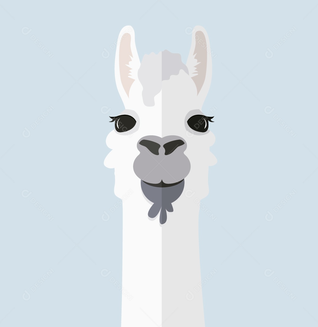 Lhama Ilustração Vetor EPS