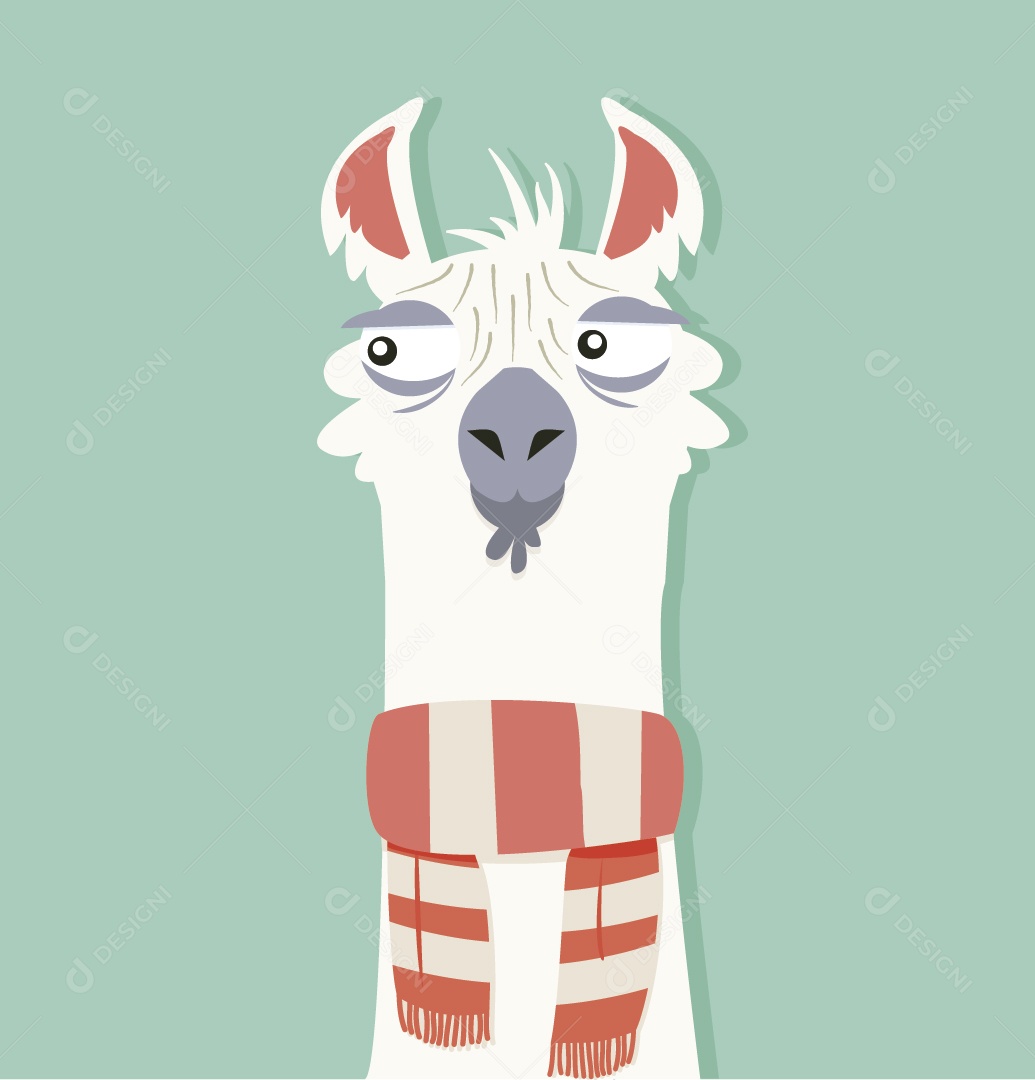 Lhama Ilustração Vetor EPS