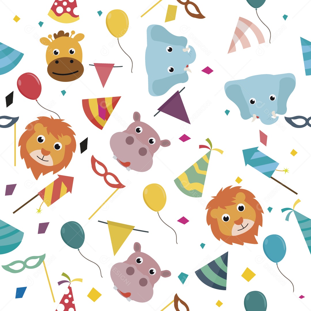 Background de Animais Ilustração Vetor EPS