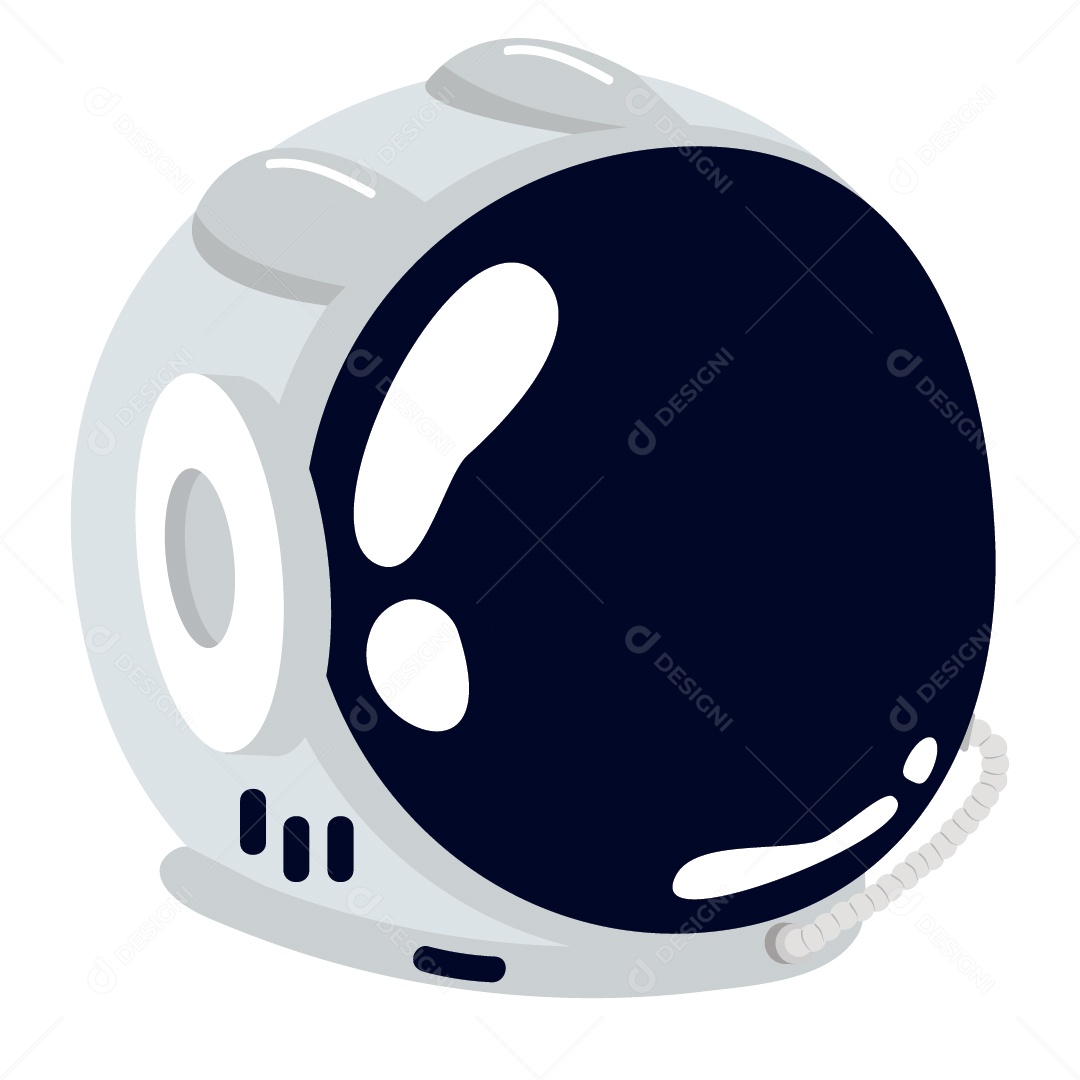 Capacete de Astronauta Ilustração de Vetor EPS