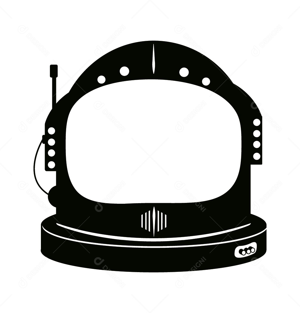 Capacete de Astronauta Ilustração de Vetor EPS