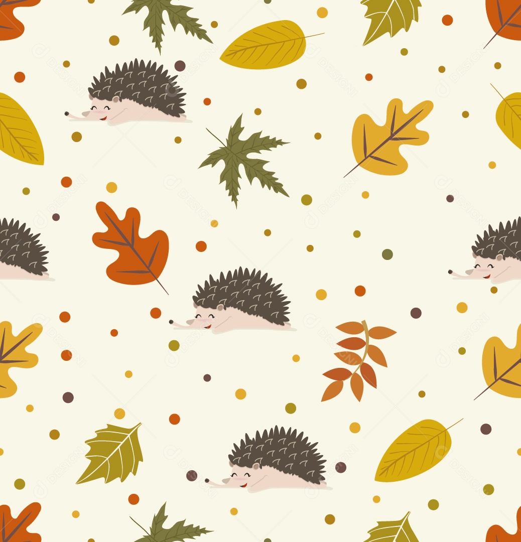 Padrão de Outono Ilustração de Vetor EPS
