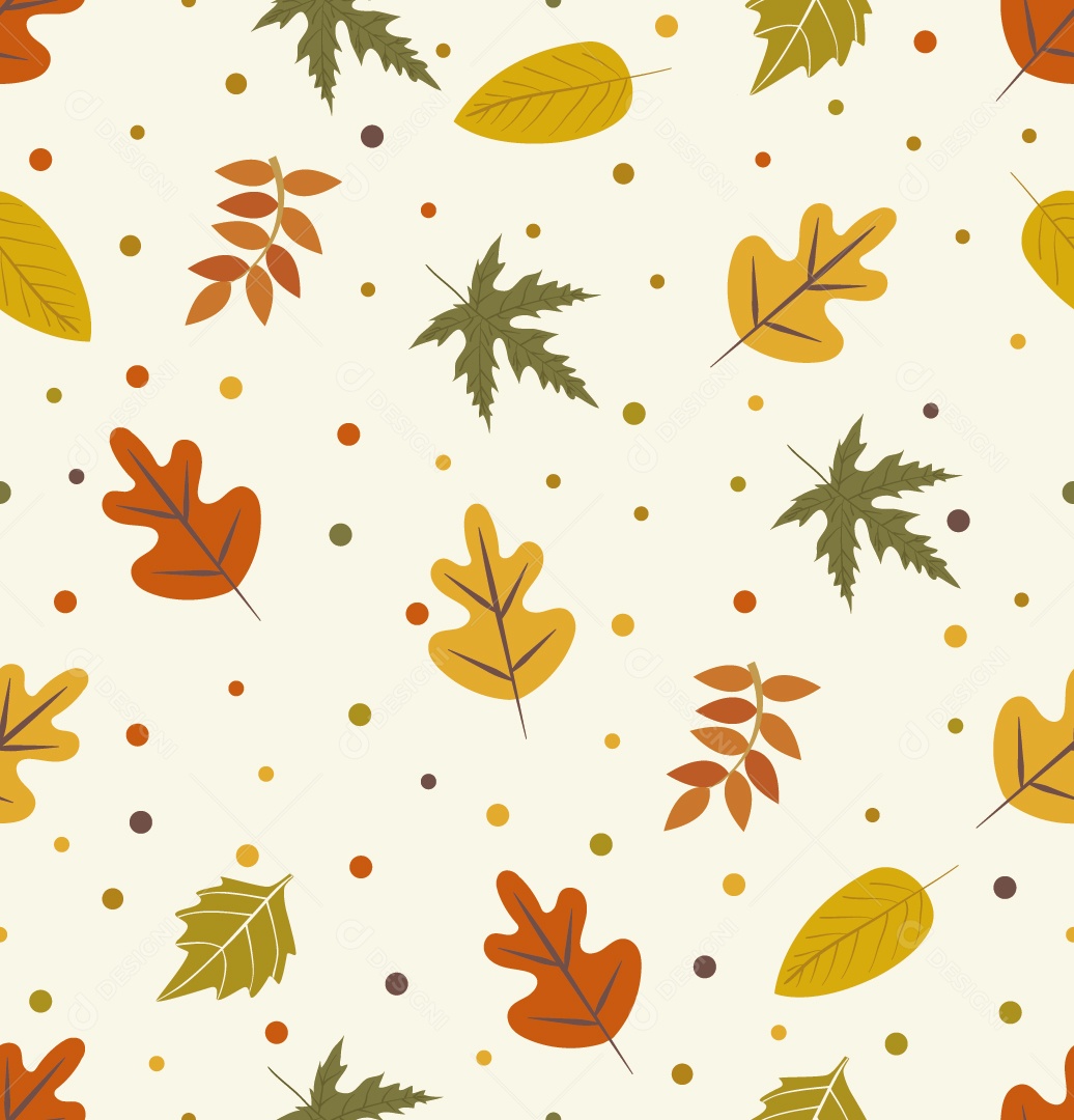 Padrão de Outono Ilustração de Vetor EPS