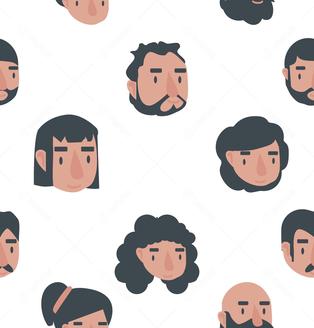 Conjunto de Avatar Ilustração Vetor EPS