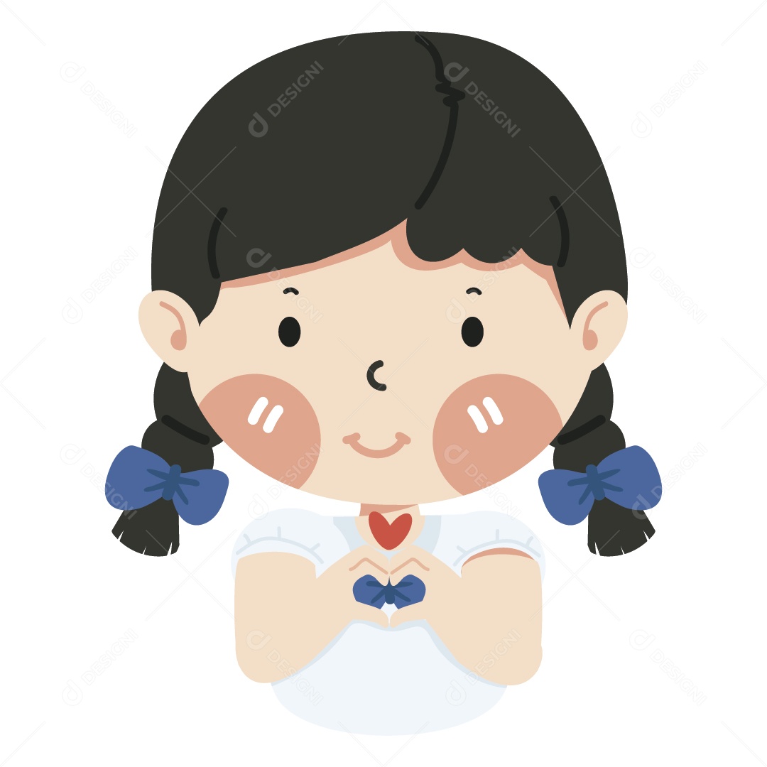 Garota Perosngem Ilustração Vetor EPS