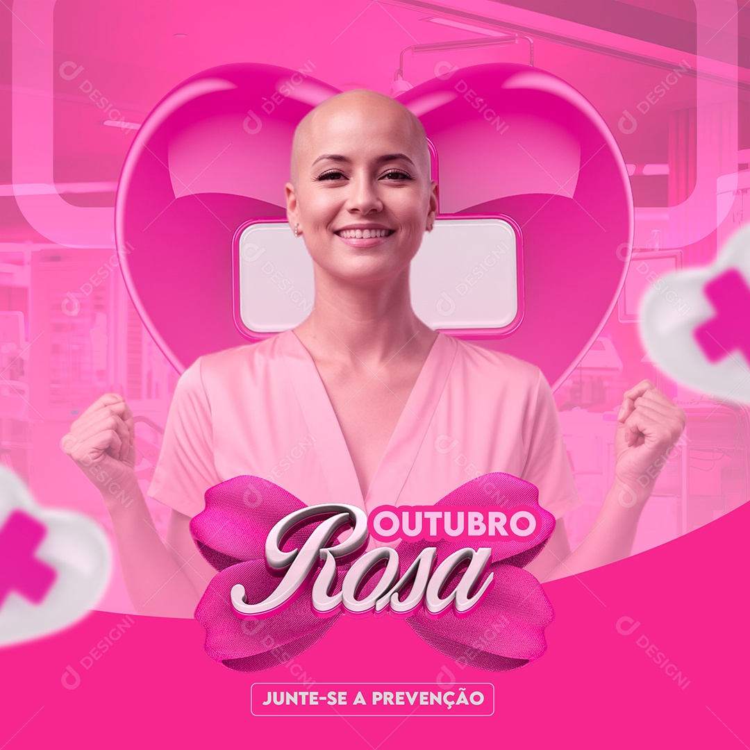 Social Media Outubro Rosa Junte Se a Prevenção PSD Editável