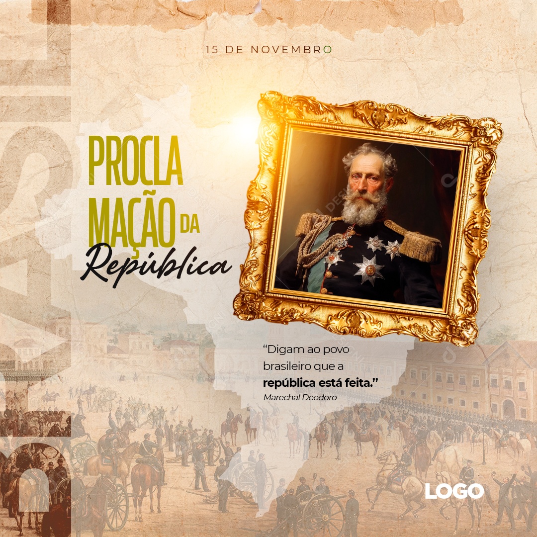 Social Media 15 De Novembro Proclamação Da República PSD Editável