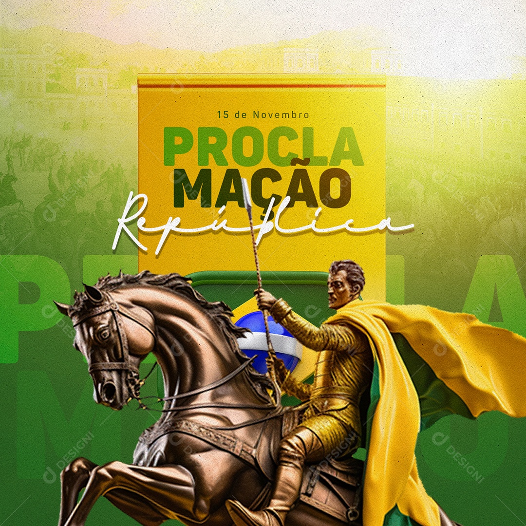 Dia da Proclamação da República 15 de Novembro Social Media PSD Editável