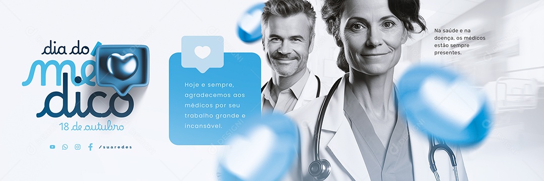 Carrossel Dia Do Médico 18 de Outubro Social Media PSD Editável