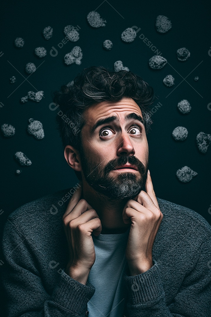 Homem em combinação maluca