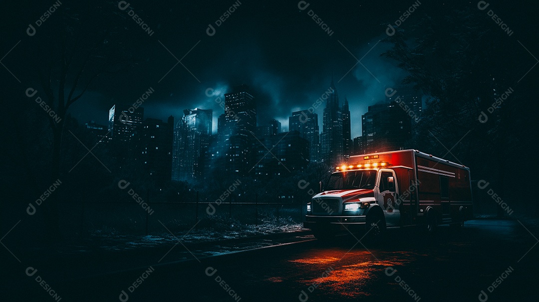 Ambulância em movimento