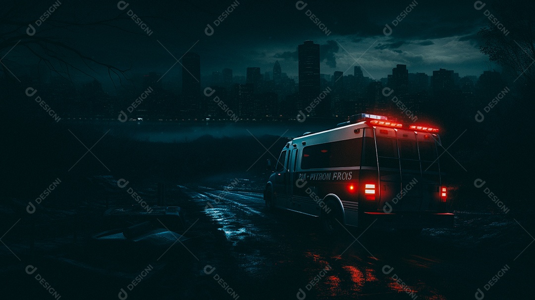 Ambulância em movimento